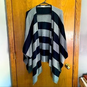 Women’s Loft Grey and Black Striped Shrug